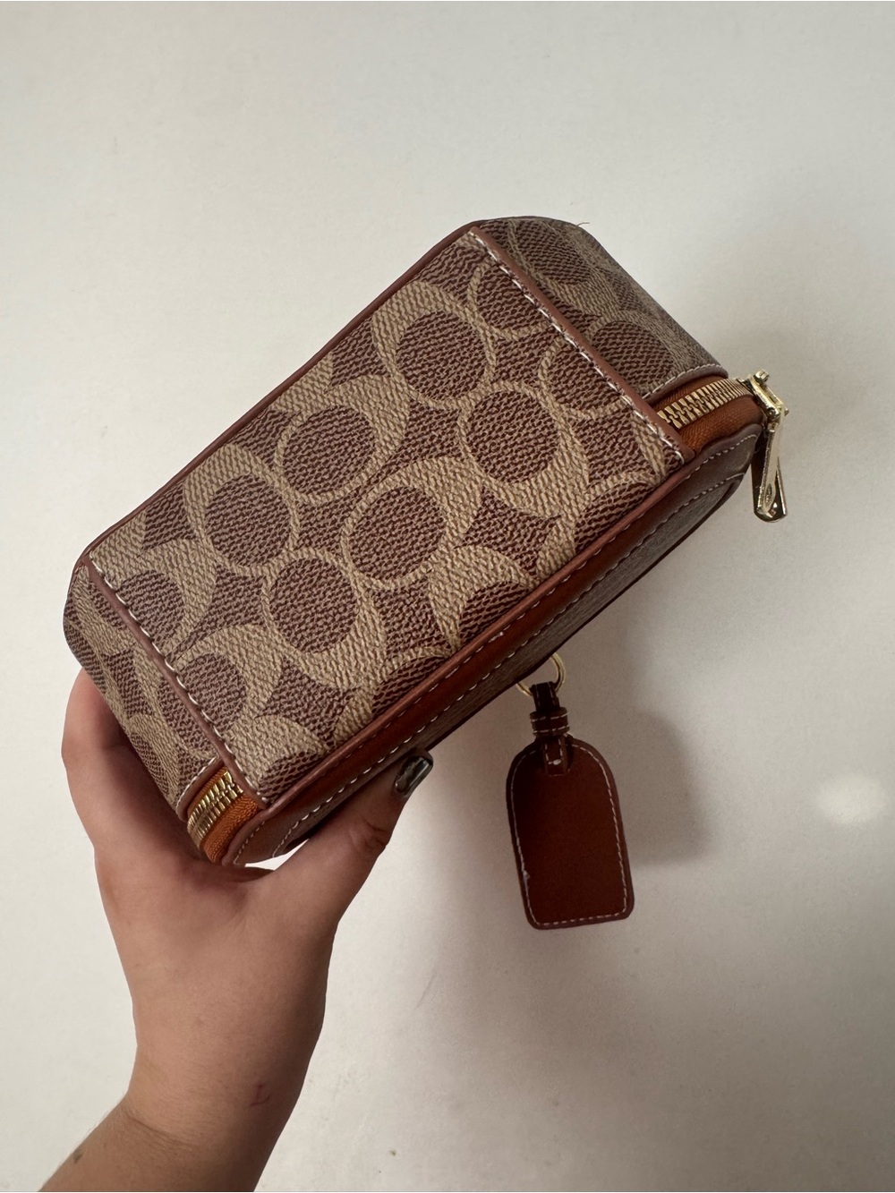 NWOT Brown Signature Round Bag - Picture 7 of 12